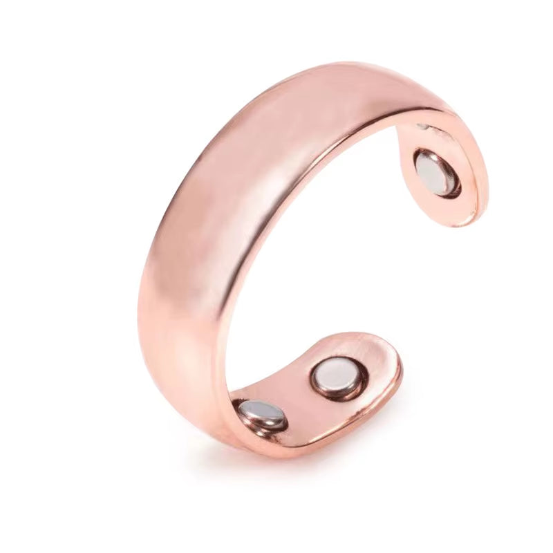 Hot Sale Open Adjustable Ring Personality Health Copper Rings Magnetic Finger Ring for Women Men Gifts